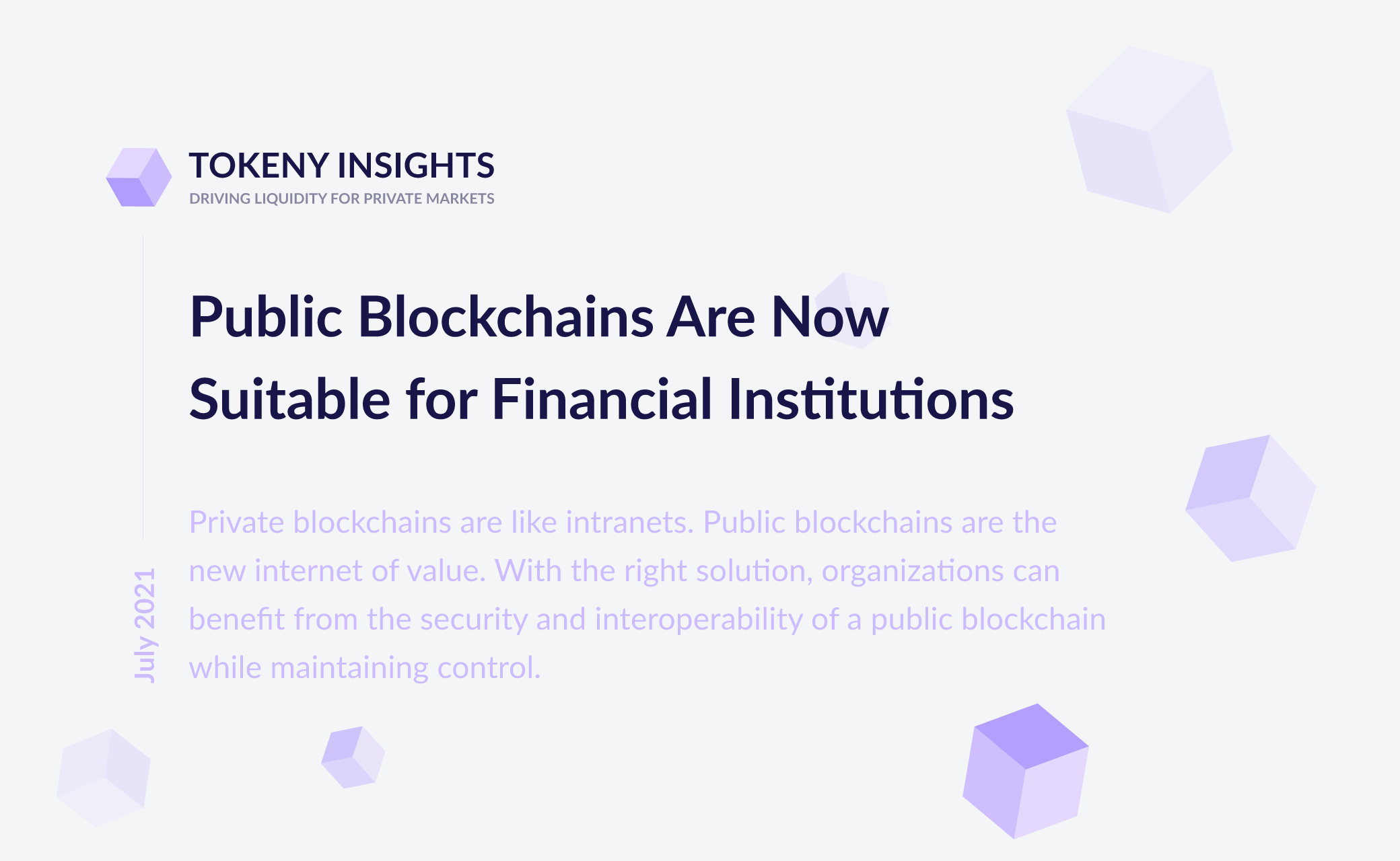 Public Blockchains Are Now Suitable For Financial Institutions